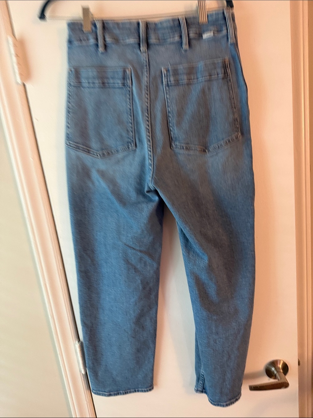 MOTHER High-Rise Straight Jeans in Light Blue - Picture 5 of 6